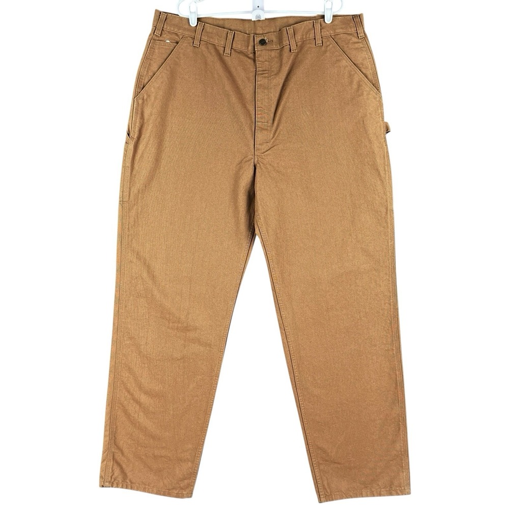 Carhartt B11 Men's Loose Fit Washed Duck Utility Work Pants Brown Size 44x36 NWT